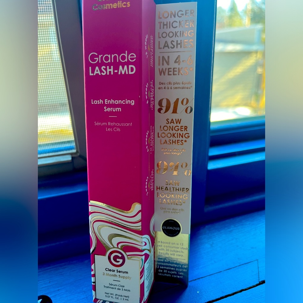 Grande Cosmetics MD Lash Enhancing Serum NIB, shrink wrap on tube is intact